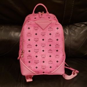 MCM Small Pink Duke Backpack